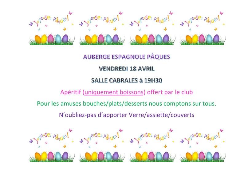 Auberge espagnole de paques